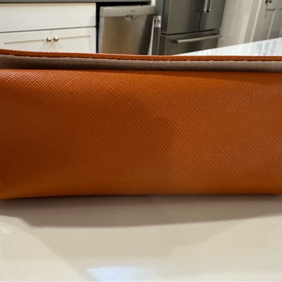 Tory Burch Orange Leather glasses case - Picture 7 of 10